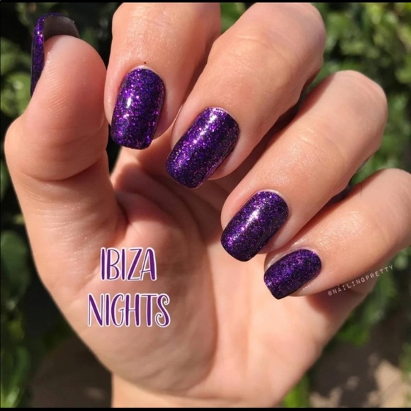*Retired* Color Street: Ibiza Nights | Purple Black Glitter Sparkle Party Fall - Picture 6 of 13